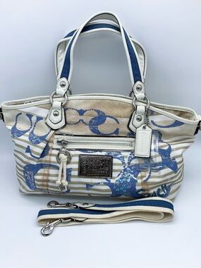 Coach Poppy Nautical Rocker Satchel Bag
